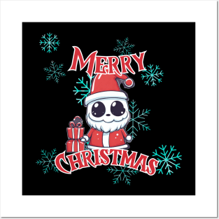 Cute Alien Santa Posters and Art